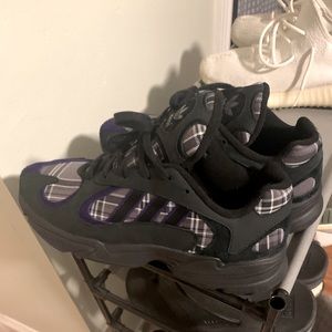 NEW Adidas Yung-1 Purple Plaid. Size 10.5 men’s